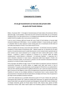 Leggi il comunicato - Cassa Depositi e Prestiti