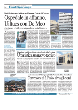 Ospedale in affanno, Uiltucs con De Meo