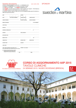 Scheda di iscrizione SPONSOR