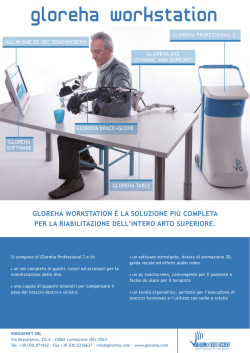 gloreha workstation è la soluzione più completa per la riabilitazione