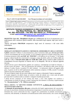 ITET Pio La Torre Disciplinare di gara Asse II