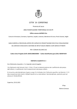 QUESITO 5 - Comune di Copertino