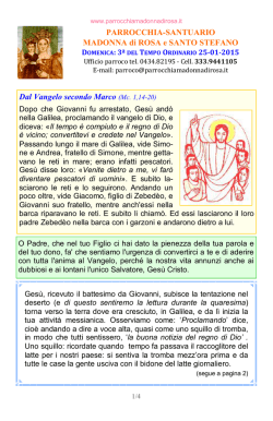 Avviso 2015.01.25 - Parrocchia Madonna di Rosa