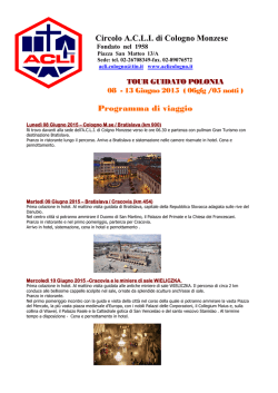 Programma - Circolo Acli San Giuliano di Cologno Monzese