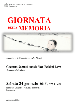 Al Collegio Marconi la &ldquo;Giornata della Memoria&rdquo;
