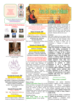 Campana 25 Gennaio 2015 - Parrocchia di Santa Bertilla