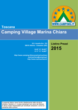 Listino Prezzi Camping Village Marina Chiara