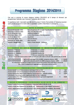 Programma Stagione 2014/2015