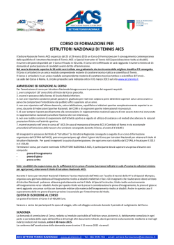 scarica il bando del corso per istruttori nazionali di roma