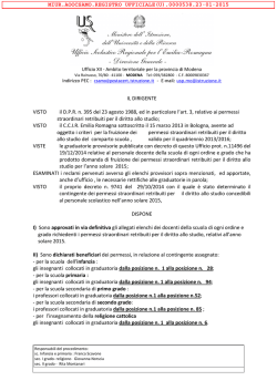 Decreto pubblicazione graduatorie definitive diritto allo studio 2015