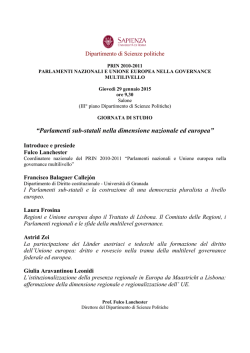 “Parlamenti sub-statali nella dimensione nazionale