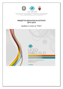 PROGETTO DI ISTITUTO 2014-15