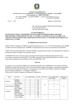 Bando rspp 2014-15 I C SPINOSO