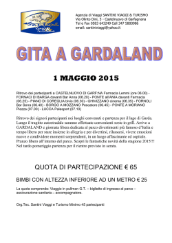 gardaland 1 maggio 2015 - santiniviaggieturismo.it