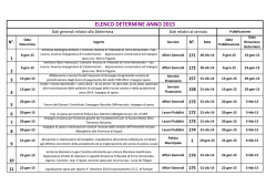 Elenco Determine - Comune di Striano
