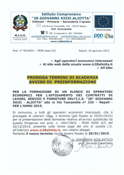 leggi nuovo avviso di proroga preinformazione