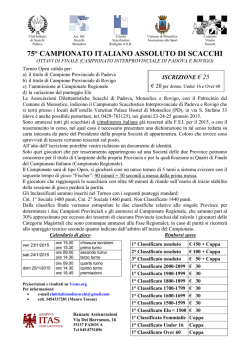 Campionato Interprovinciale Di Padova E Rovigo 2015