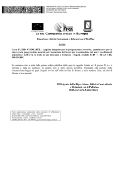 Avviso - Universit&agrave; degli Studi di Napoli Federico II