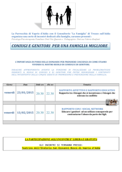 coniugi e genitori per una famiglia migliore