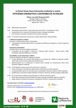 EFFICIENZA ENERGETICA E SOSTENIBILIT&Agrave; IN EDILIZIA