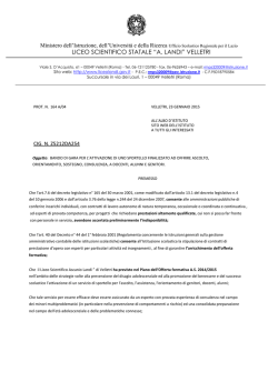 LICEO SCIENTIFICO STATALE &ldquo;A. LANDI&rdquo; VELLETRI