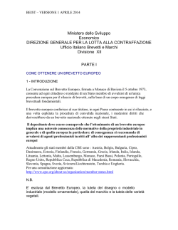 BEIST: VERSIONE 1 APRILE 2008 - Ufficio Italiano Brevetti e Marchi