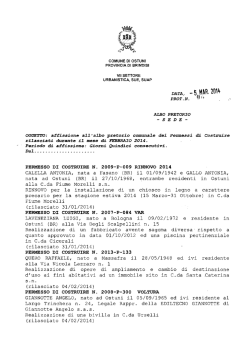 - 5 M~R. 2014 - Comune di Ostuni