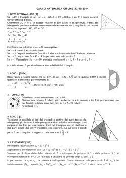 SIMULAZIONE GARA A SQUADRE (COPPA FERMAT)