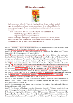Bibliografia essenziale
