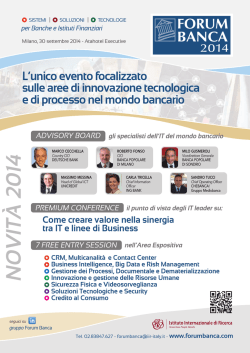 Brochure Forum Banca 2014