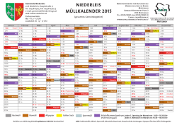 NIEDERLEIS M&Uuml;LLKALENDER 2015