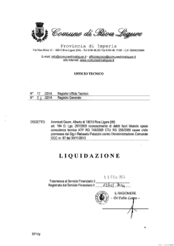 Provincia di Imperia - Comune di Riva Ligure