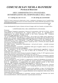Testo della determinazione - Comune San Nicola Manfredi