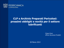 Chiara Pozzi, Federchimica