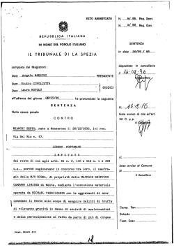 Nave Rigel. Sentenza del Tribunale di La Spezia del