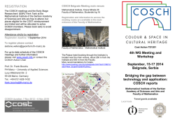 COSCH Belgrade 2014_Flyer