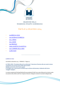 Dal 6 al 12 dicembre 2014