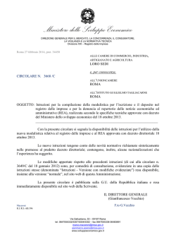 Istruzioni Ministeriali per la compilazione della