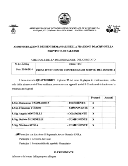 amministrazione dei beni demaniali della frazione di acquavella