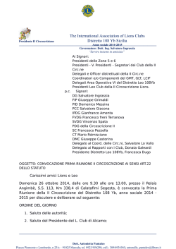 The International Association of Lions Clubs Distretto 108 Yb Sicilia