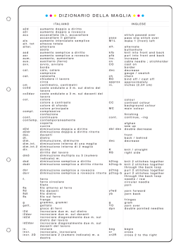 DIZIONARIO DELLA MAGLIA