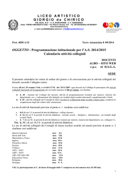 Piano lavoro 2014-15