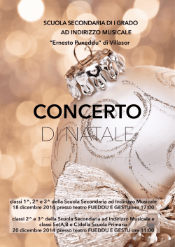 Locandina Saggio di Natale - Istituto Comprensivo Villasor