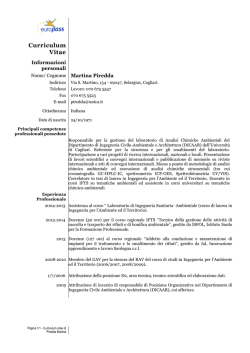 Piredda Martina - Università degli studi di Cagliari.