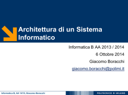 Achitettura del Calcolatore