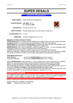 Scheda tecnica SUPER DESALG