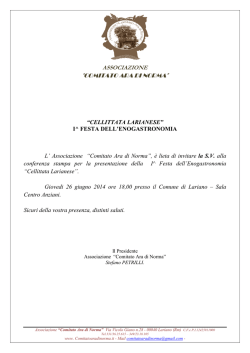 Conferenza stampa - Comitato ara di norma