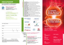 le terapie delle malattie neurologiche in fase di esito e