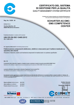 certificato del sistema di gestione per la qualità schurter ag emc