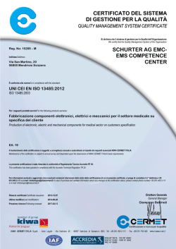 certificato del sistema di gestione per la qualit&agrave; schurter ag emc